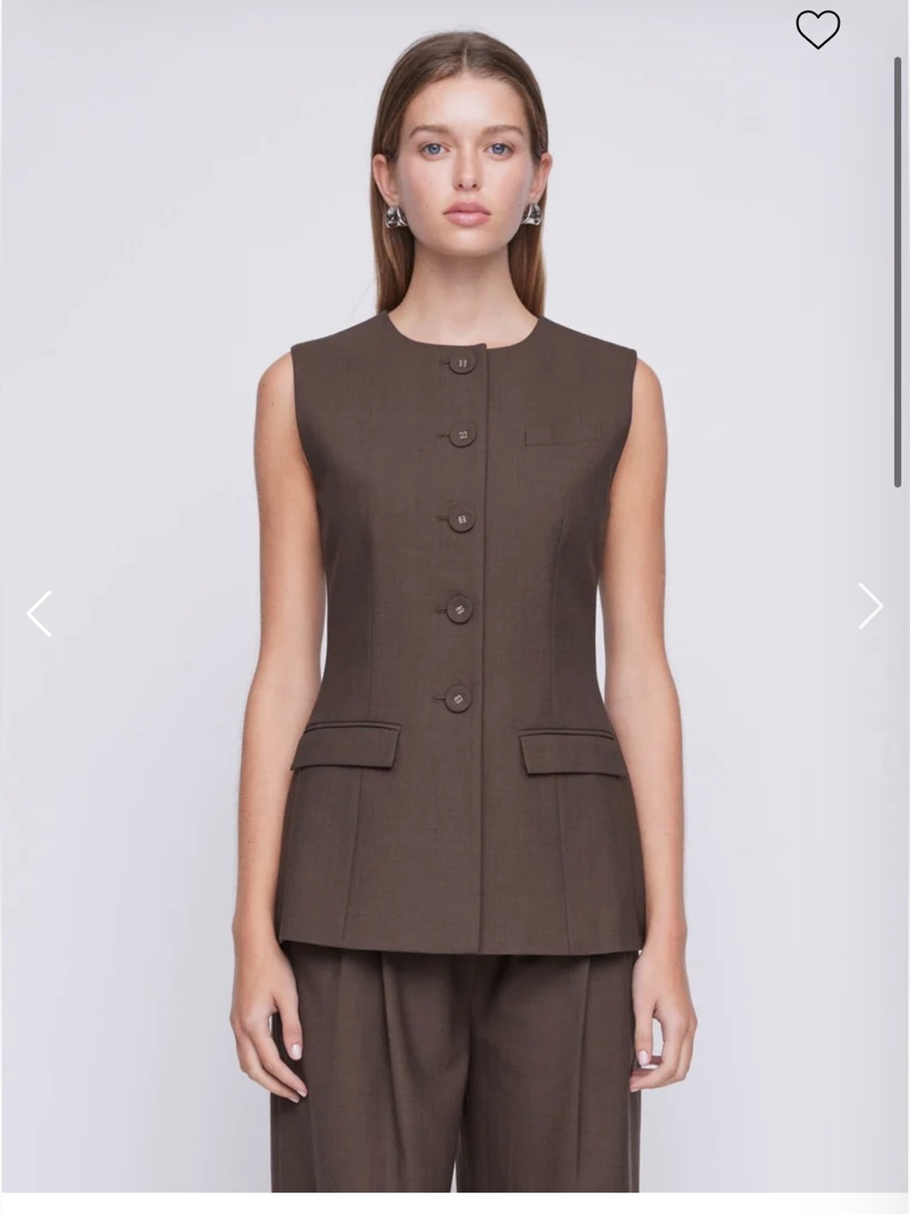 NWT Anna Quan Bailey vest top in chocolate US 4 AUS 8